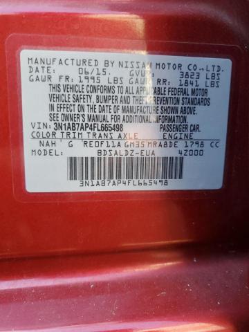 3N1AB7AP4FL665498 Nissan SENTRA S