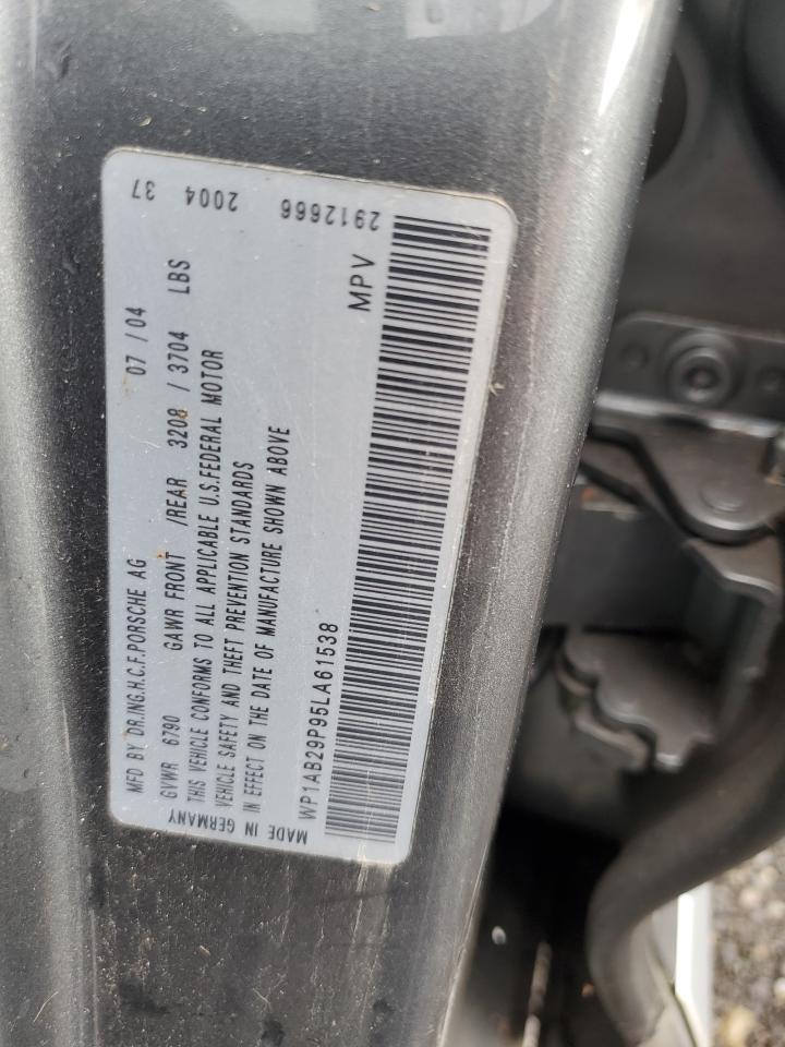 wp1ab29p95la61538 WP1AB29P95LA61538 2005 Porsche Cayenne S