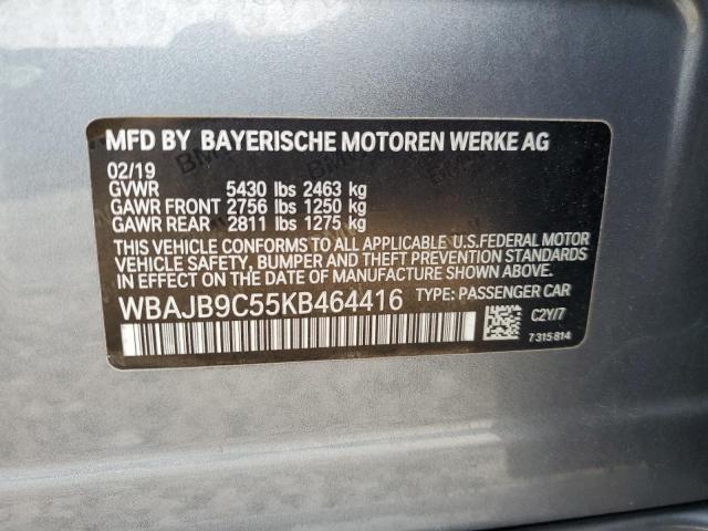 WBAJB9C55KB464416 BMW M5 50XI 12