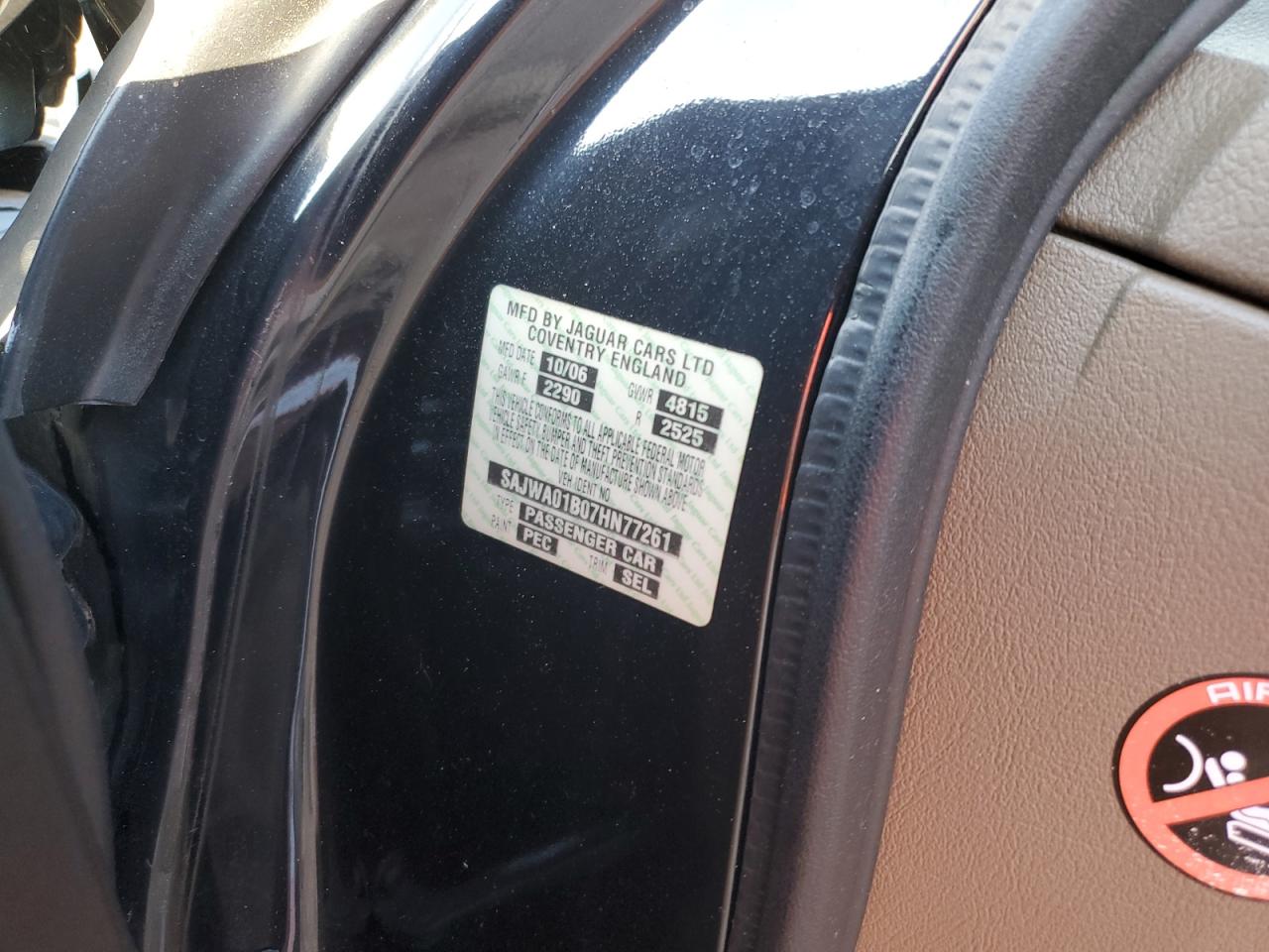 SAJWA01B07HN77261 2007 Jaguar S-Type 4.2