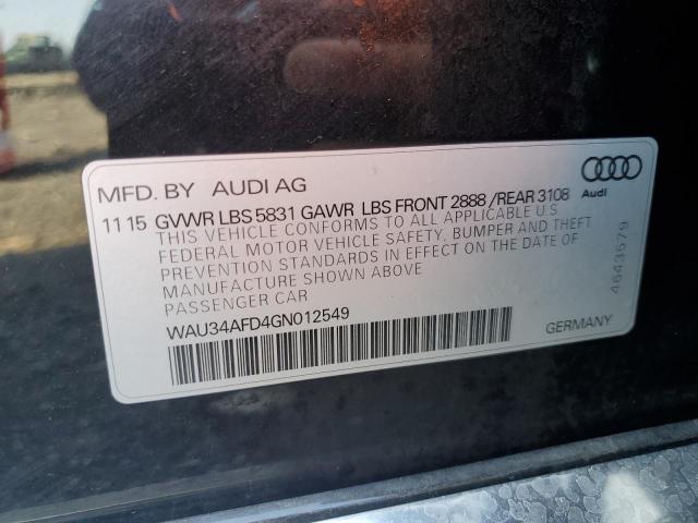 2016 AUDI A8 L QUATT - WAU34AFD4GN012549