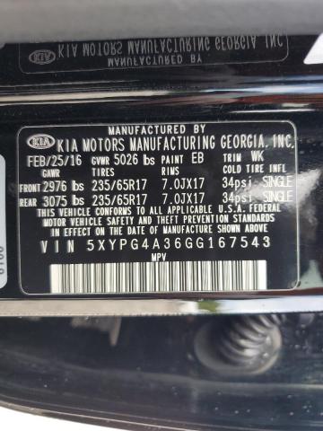 2016 KIA SORENTO LX - 5XYPG4A36GG167543