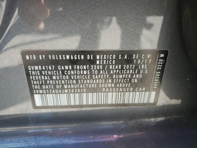 2018 VOLKSWAGEN GOLF S - 3VWG17AU4JM263819