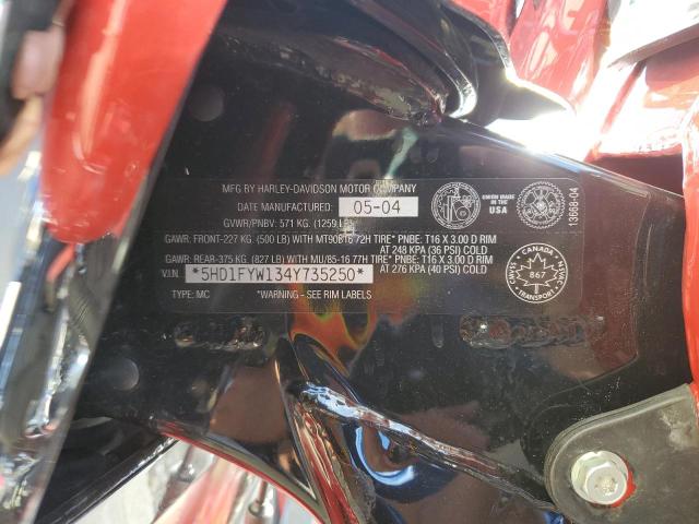 2004 HARLEY-DAVIDSON FLHRSI 5HD1FYW134Y735250