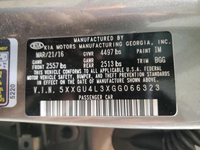 5XXGU4L3XGG066323 KIA OPTIMA EX