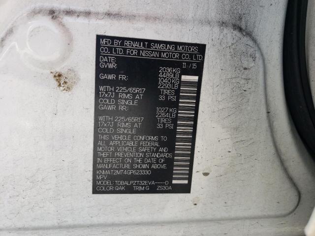 KNMAT2MT4GP623330 Nissan ROGUE S