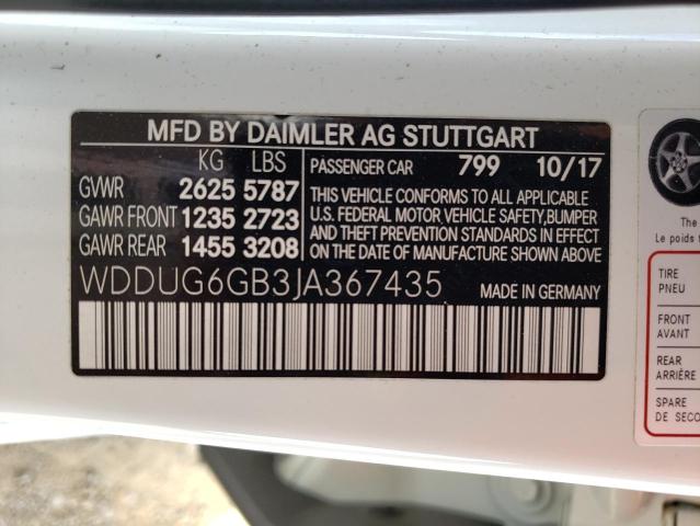 WDDUG6GB3JA367435 Mercedes-Benz S 450