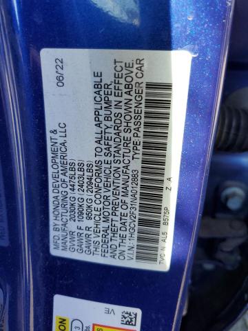 2022 HONDA ACCORD SPO 1HGCV2F31NA012883  73461744