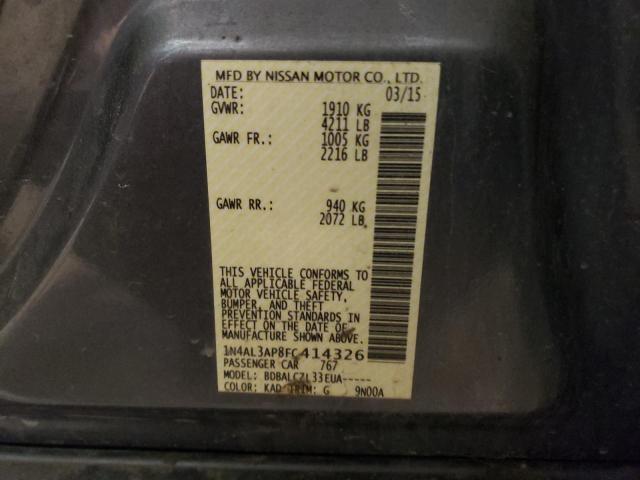 2015 NISSAN ALTIMA 2.5 - 1N4AL3AP8FC414326
