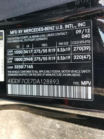 VIN 4JGDF7CE7DA128893 2013 Mercedes-Benz GL-Class, ... no.13