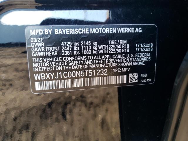 VIN WBXYJ1C00N5T51232 2022 BMW X2, Xdrive28I no.13