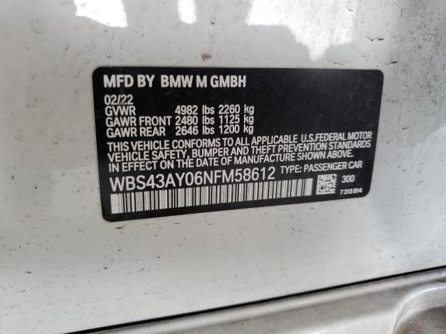 2022 BMW M3 COMPETI WBS43AY06NFM58612