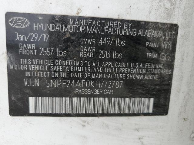 2019 HYUNDAI SONATA SE - 5NPE24AF0KH772787