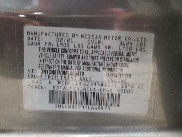 3N1CN8EV9ML865479 Nissan VERSA SV
