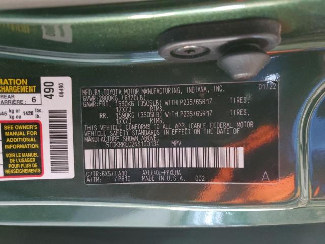 2022 TOYOTA SIENNA LE - 5TDKRKEC2NS100134