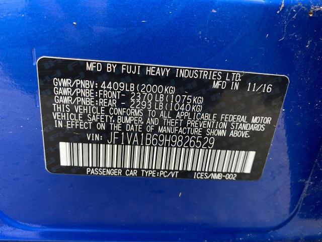 JF1VA1B69H9826529 Subaru WRX