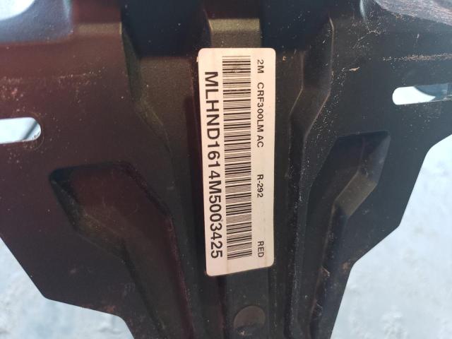 2021 HONDA CRF300 L - MLHND1614M5003425