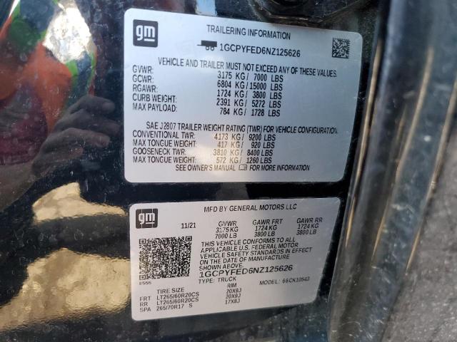 2022 CHEVROLET SILVRDO LT 1GCPYFED6NZ125626