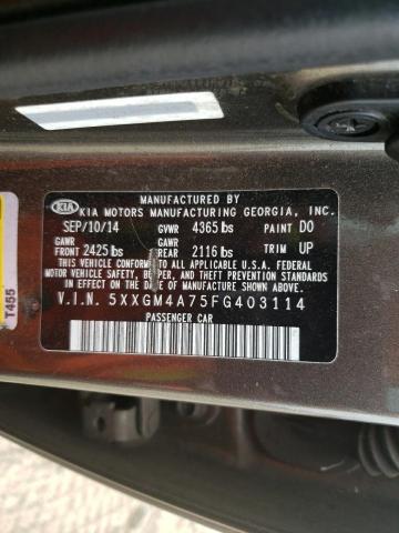 5XXGM4A75FG403114 KIA Optima Lx