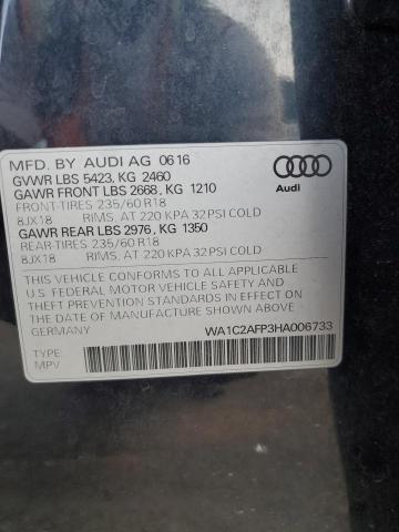 VIN WA1C2AFP3HA006733 2017 Audi Q5, Premium no.13