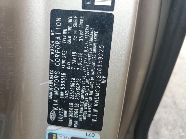 2016 KIA SEDONA EX - KNDMC5C13G6159225
