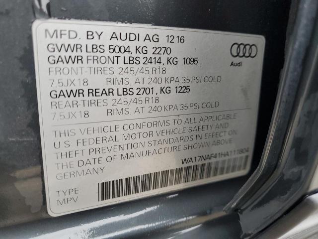  AUDI A4 2017 Вугільний