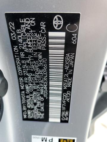 2022 TOYOTA COROLLA SE - JTDS4MCEXNJ096670