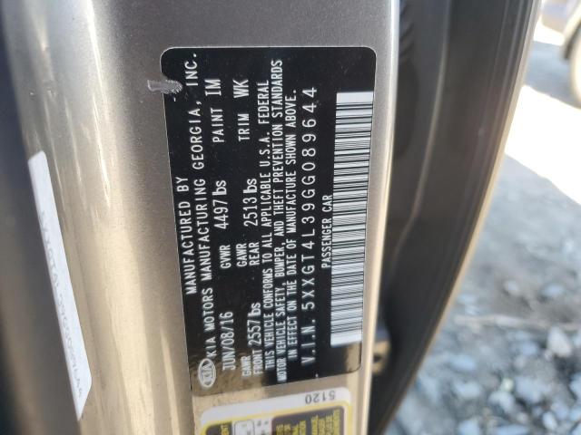 5XXGT4L39GG089644 KIA Optima Lx