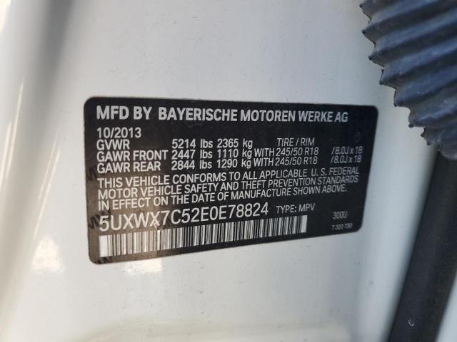 2014 BMW X3 xDrive35I VIN: 5UXWX7C52E0E78824 Lot: 72643833