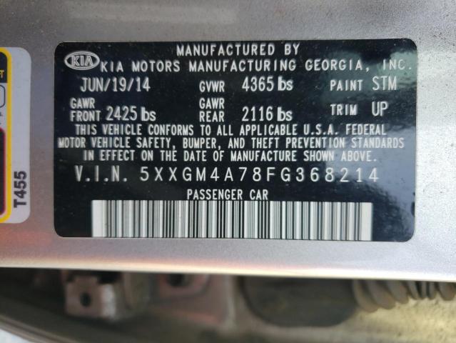 5XXGM4A78FG368214 KIA Optima Lx