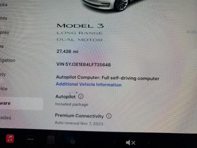 5YJ3E1EB4LF735648 Tesla MODEL 3