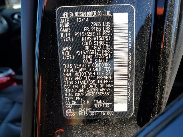 JN8AF5MR3FT505681 Nissan JUKE S