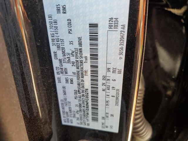 2022 FORD F150 SUPER - 1FTFW1E80NFC03276