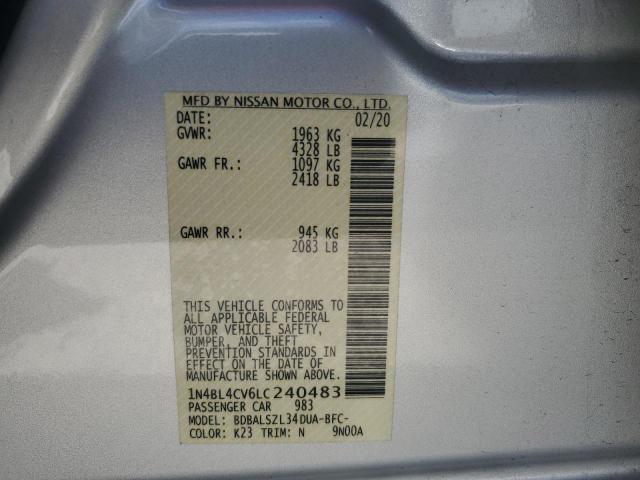 1N4BL4CV6LC240483 Nissan ALTIMA SR