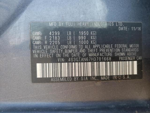 4S3GTAN67H3701668 Subaru Impreza Limited