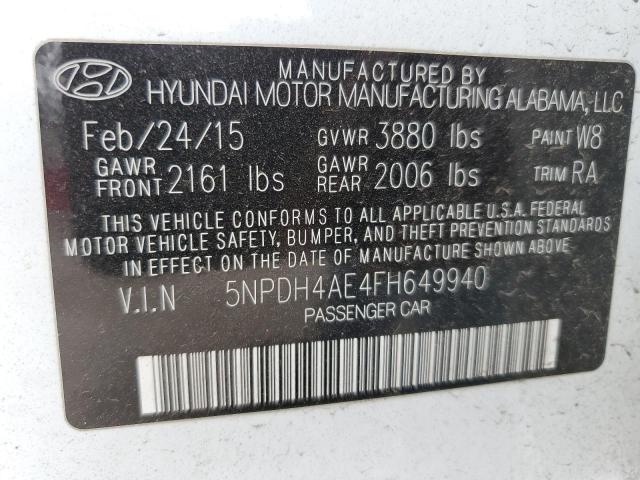 2015 HYUNDAI ELANTRA SE - 5NPDH4AE4FH649940