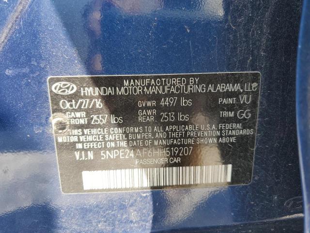 5NPE24AF6HH519207 Hyundai SONATA SE