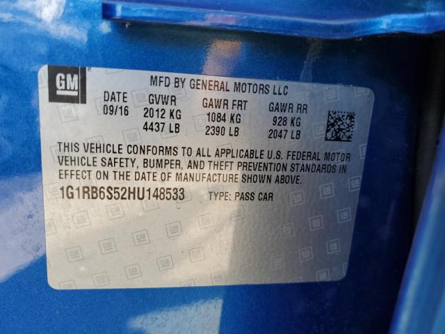 VIN 1G1RB6S52HU148533 2017 Chevrolet Volt, Premier no.12