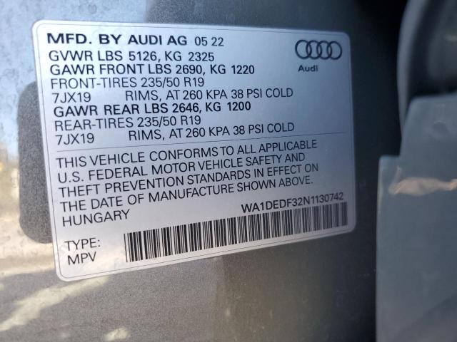 WA1DEDF32N1130742 Audi Q3  10