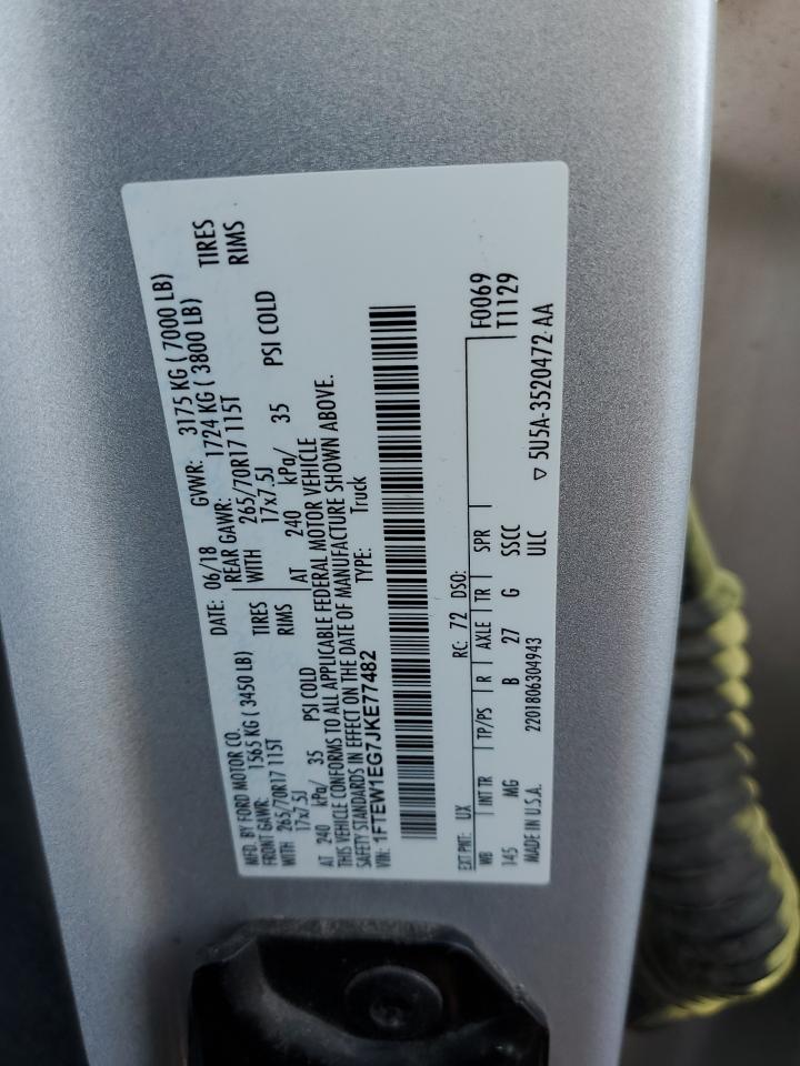 1FTEW1EG7JKE77482 2018 Ford F150 Supercrew 1FTEW1EG7JKE77482 2018 Ford F150 Supercrew