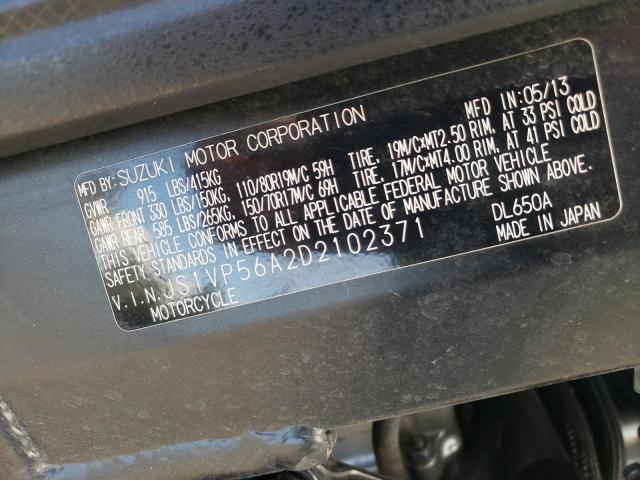 2013 SUZUKI DL650 A JS1VP56A2D2102371