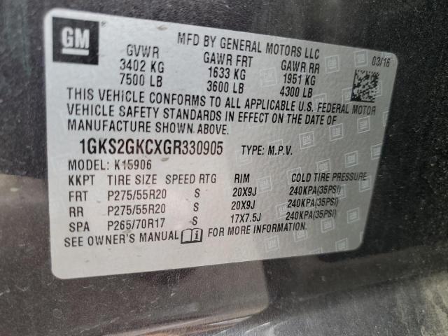 1GKS2GKCXGR330905 GMC Yukon Xl K1500 Slt