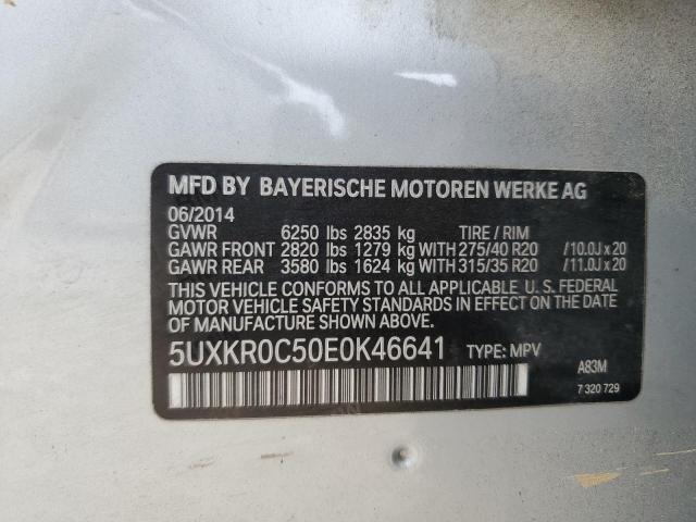 VIN 5UXKR0C50E0K46641 2014 BMW X5, Xdrive35I no.13