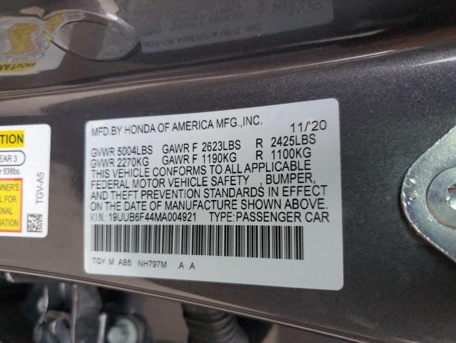 19UUB6F44MA004921 | 2021 ACURA TLX TECHNO