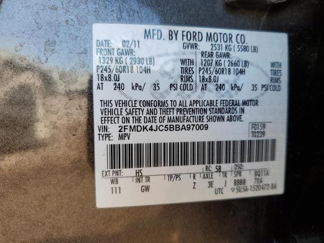 2FMDK4JC5BBA97009 2011 FORD EDGE, photo no. 13