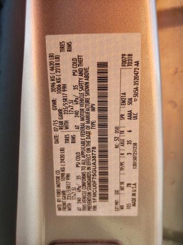 1FMCU0F75GUA38778 Ford ESCAPE S