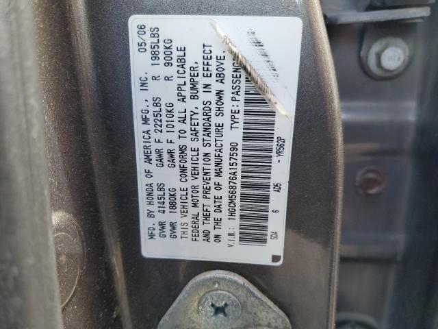 1HGCM56876A157590 | 2006 Honda accord ex