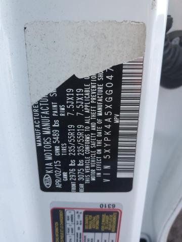5XYPK4A5XGG047986 KIA SORENTO SX