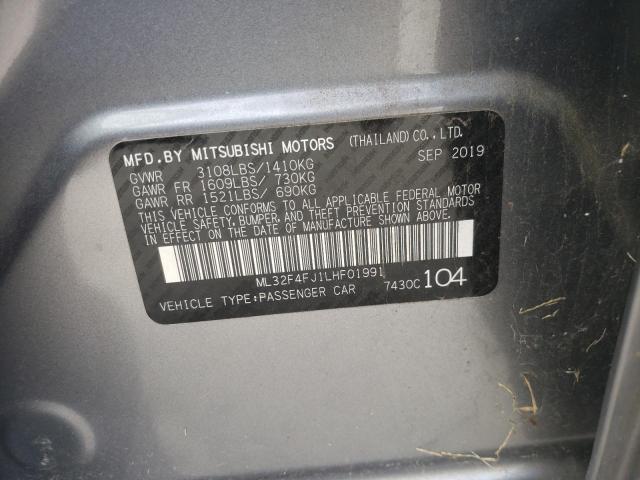 2020 Mitsubishi Mirage G4 Se VIN: ML32F4FJ1LHF01991 Lot: 73915693