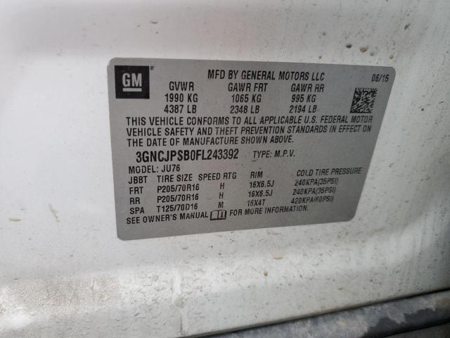 2015 CHEVROLET TRAX 1LS - 3GNCJPSB0FL243392